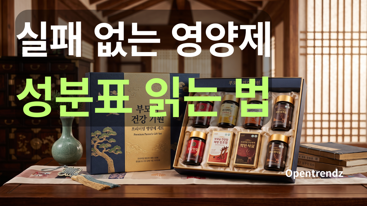 명절 부모님 영양제 핵심 성분